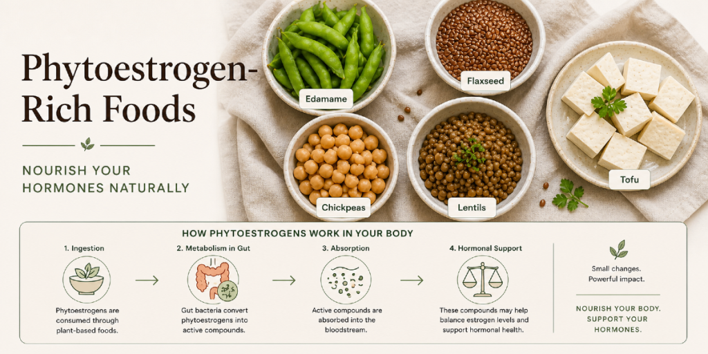 phytoestrogen rich foods for menopause soy flaxseed lentils edamame
