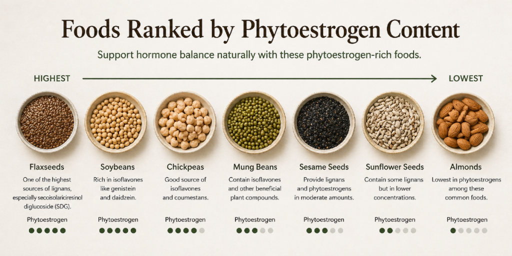foods highest in phytoestrogens for perimenopause and menopause